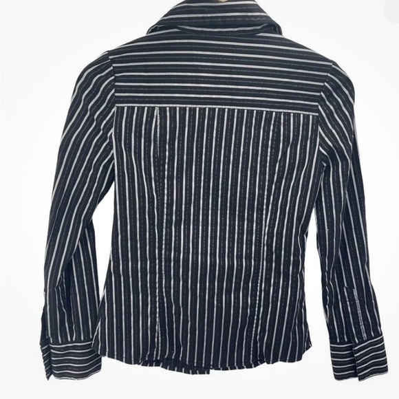 Striped Button-Up Women’s Top - Picture 2 of 2